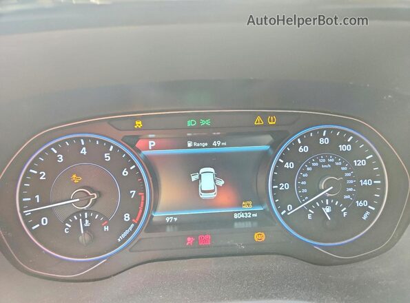 KM8R44HE3MU226059 2021 HYUNDAI PALISADE Black Vista del cuadro de instrumentos