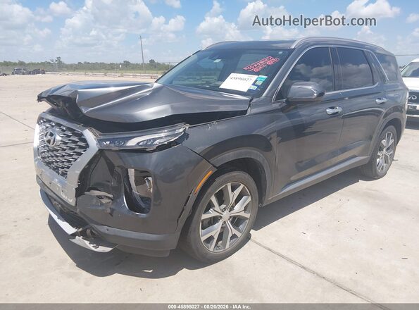 KM8R44HE4MU177888 2021 HYUNDAI PALISADE Gray Առջևի ձախ երեք քառորդ տեսարան
