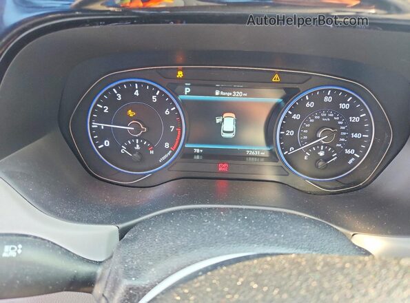 KM8R44HE4MU313968 2021 HYUNDAI PALISADE Black Widok zestawu wskaźników
