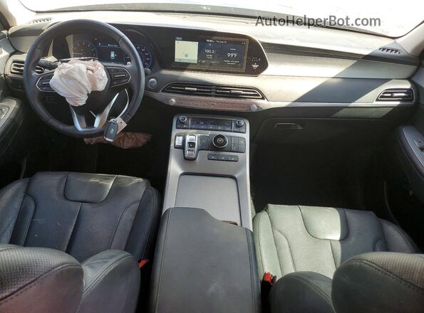 KM8R44HE8MU194726 2021 HYUNDAI PALISADE Gray წინა პანელის ხედი