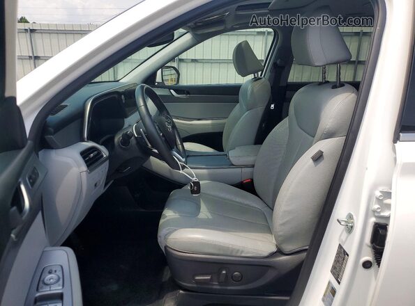 KM8R44HE8MU278786 2021 HYUNDAI PALISADE Белый Вид салона спереди