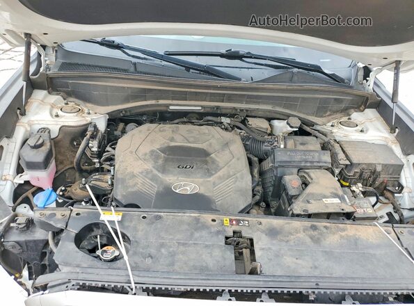 KM8R44HE8NU452597 2022 HYUNDAI PALISADE White ძრავის განყოფილების ხედი