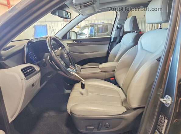 KM8R4DHE0LU169396 2020 HYUNDAI PALISADE Gray წინა სალონის ხედი