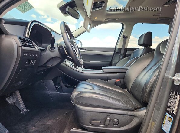 KM8R4DHE1MU327987 2021 HYUNDAI PALISADE Gray წინა სალონის ხედი