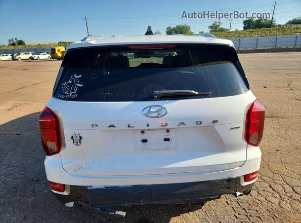 KM8R4DHE1NU455597 2022 HYUNDAI PALISADE White Հետևի տեսք