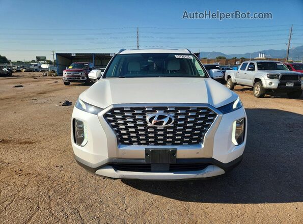 KM8R4DHE1NU455597 2022 HYUNDAI PALISADE White Դիմացի տեսք