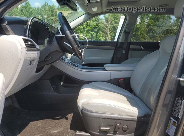 KM8R4DHE3MU267338 2021 HYUNDAI PALISADE Gray წინა სალონის ხედი