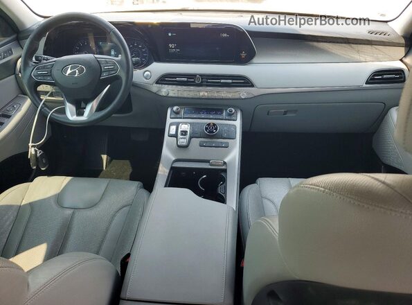 KM8R4DHE3MU302234 2021 HYUNDAI PALISADE White Widok deski rozdzielczej