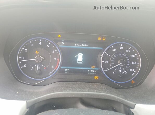 KM8R4DHE4MU231285 2021 HYUNDAI PALISADE Gray ხელსაწყოთა პანელის ხედი