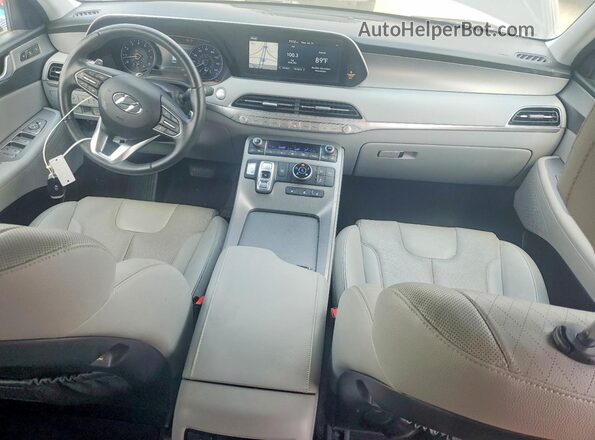 KM8R4DHE4MU231285 2021 HYUNDAI PALISADE Gray წინა პანელის ხედი