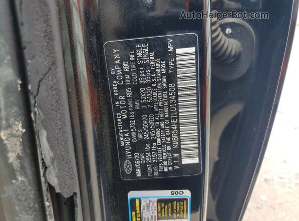 KM8R54HE1LU134508 2020 HYUNDAI PALISADE Черный Вид подкапотного пространства