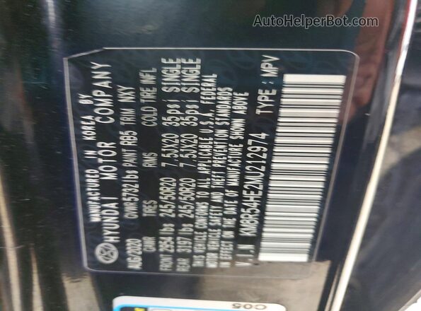 KM8R54HE2MU212974 2021 HYUNDAI PALISADE Черный Панорамный вид салона 360°