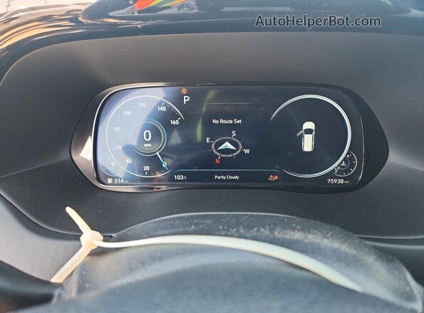 KM8R54HE3LU079074 2020 HYUNDAI PALISADE Blue Vista del cuadro de instrumentos