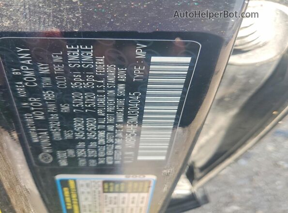 KM8R54HE3MU304045 2021 HYUNDAI PALISADE Black Widok naklejki z numerem VIN
