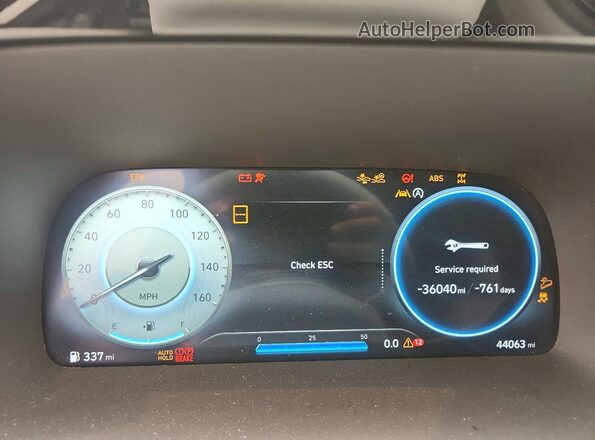 KM8R5DGE9PU622614 2023 HYUNDAI PALISADE White Instrument cluster view