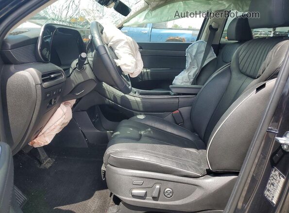 KM8R5DGEXRU734406 2024 HYUNDAI PALISADE Синий Вид салона спереди