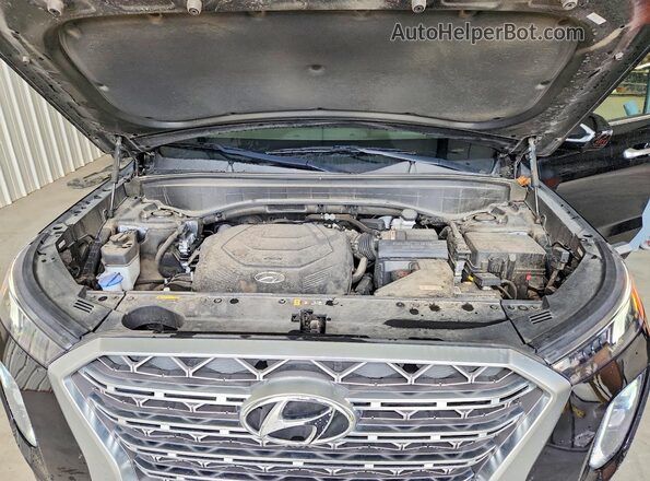 KM8R5DHE0LU127971 2020 HYUNDAI PALISADE Black Vista del compartimento del motor
