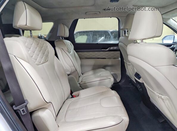 KM8R5DHE0LU147024 2020 HYUNDAI PALISADE White უკანა სალონის ხედი