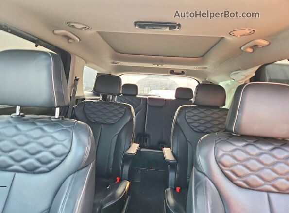 KM8R5DHE0MU200645 2021 HYUNDAI PALISADE Gray Rear seats view