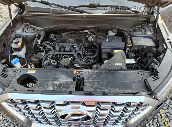 KM8R5DHE0MU200645 2021 HYUNDAI PALISADE Gray Engine compartment view