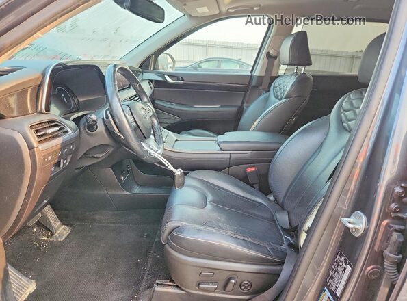 KM8R5DHE0MU200645 2021 HYUNDAI PALISADE Gray Front interior view