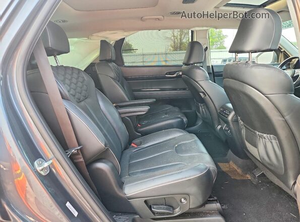 KM8R5DHE0MU200645 2021 HYUNDAI PALISADE Gray Rear interior view
