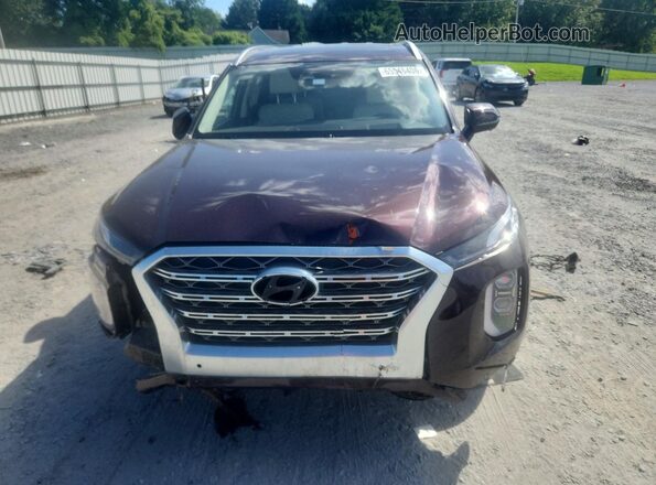 KM8R5DHE1LU123802 2020 HYUNDAI PALISADE Maroon Դիմացի տեսք