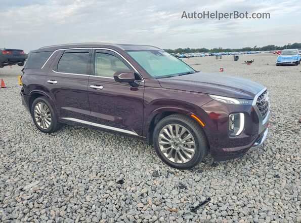 KM8R5DHE2LU033817 2020 HYUNDAI PALISADE Burgundy Delantero derecho