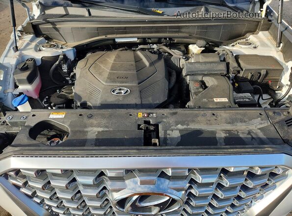 KM8R5DHE3MU293077 2021 HYUNDAI PALISADE White ძრავის განყოფილების ხედი