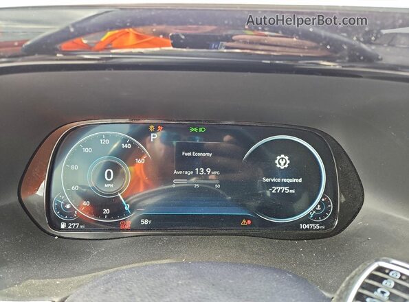 KM8R5DHE3MU313439 2021 HYUNDAI PALISADE Черный Вид щитка приборов