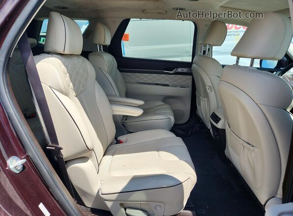 KM8R5DHE4LU084414 2020 HYUNDAI PALISADE Burgundy Widok wnętrza z tyłu