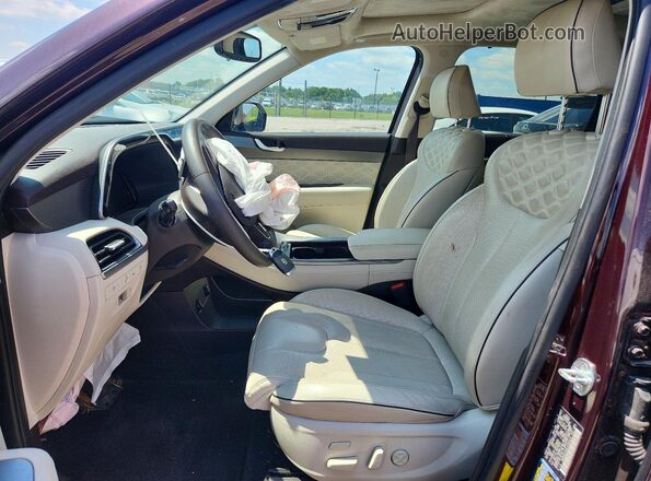 KM8R5DHE4LU084414 2020 HYUNDAI PALISADE Burgundy Widok wnętrza z przodu