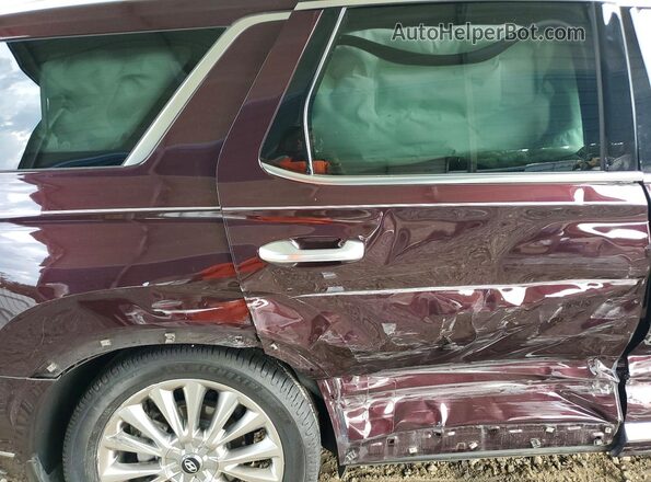 KM8R5DHE4LU084445 2020 HYUNDAI PALISADE Maroon Widok wnętrza z tyłu