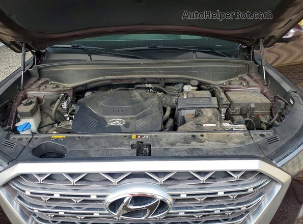 KM8R5DHE4LU084445 2020 HYUNDAI PALISADE Maroon Widok komory silnika