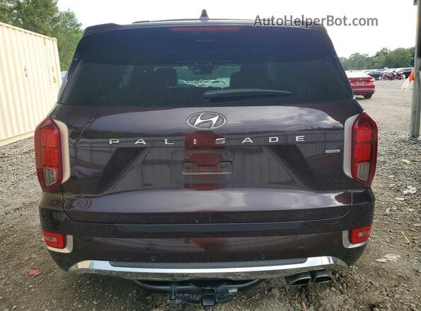 KM8R5DHE4LU084445 2020 HYUNDAI PALISADE Maroon Widok z tyłu