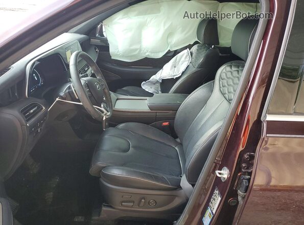 KM8R5DHE4LU084445 2020 HYUNDAI PALISADE Maroon Widok wnętrza z przodu