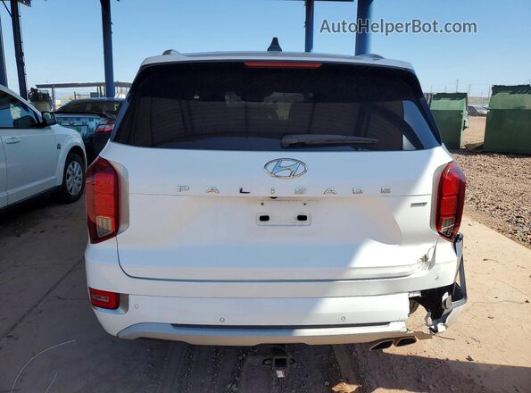 KM8R5DHE4MU316396 2021 HYUNDAI PALISADE White Вид ззаду
