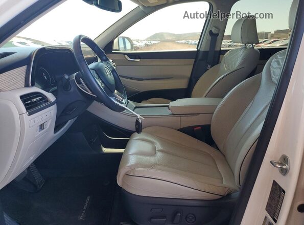 KM8R5DHE4MU316396 2021 HYUNDAI PALISADE White Вид салону спереду