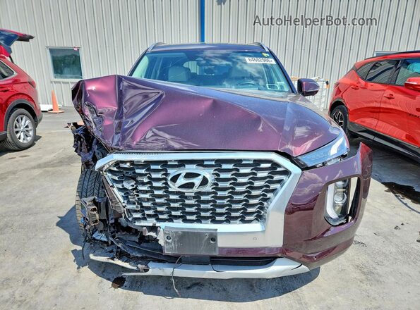 KM8R5DHE4NU369827 2022 HYUNDAI PALISADE Maroon Vista frontal
