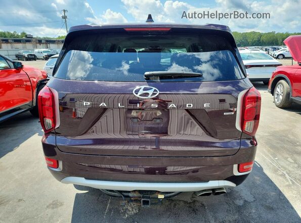 KM8R5DHE4NU369827 2022 HYUNDAI PALISADE Maroon Vista trasera
