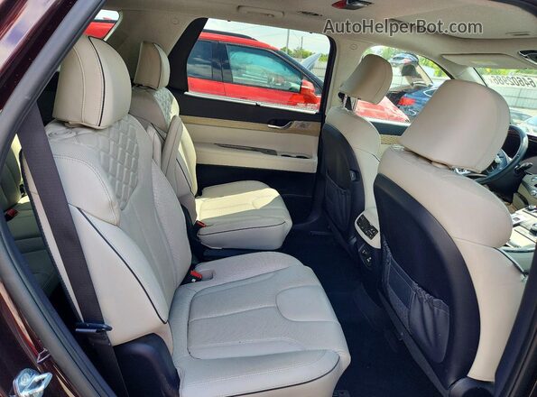 KM8R5DHE4NU369827 2022 HYUNDAI PALISADE Maroon Vista interior trasera