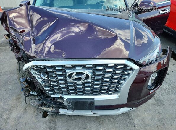 KM8R5DHE4NU369827 2022 HYUNDAI PALISADE Maroon Vista del compartimento del motor