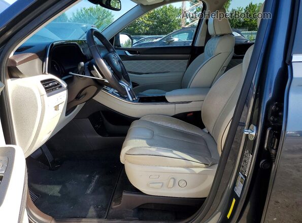 KM8R5DHE6LU038602 2020 HYUNDAI PALISADE Charcoal Front interior view