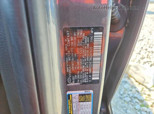 KM8R5DHE7MU297620 2021 HYUNDAI PALISADE Черный Вид наклейки с VIN-кодом