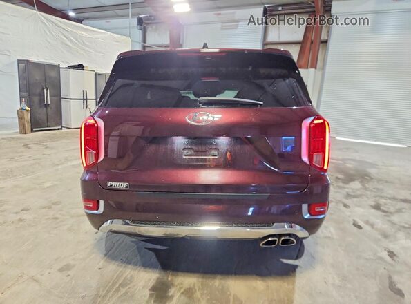 KM8R5DHE9LU160841 2020 HYUNDAI PALISADE Burgundy Rear view