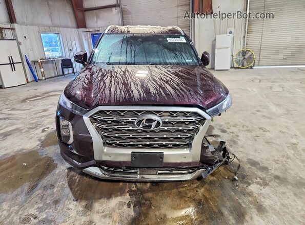 KM8R5DHE9LU160841 2020 HYUNDAI PALISADE Burgundy Front view