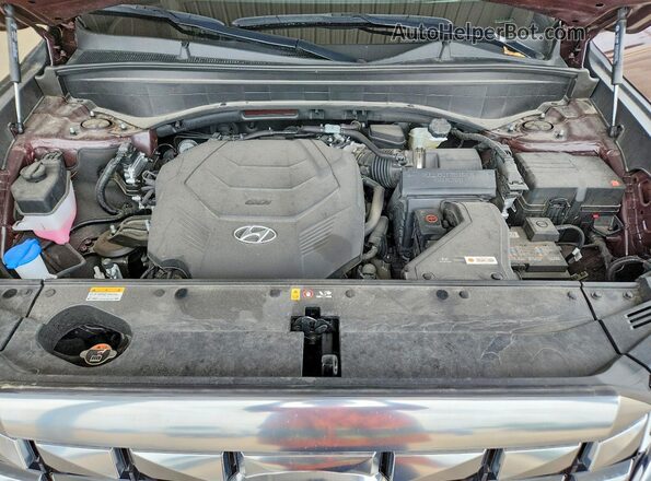 KM8R74GE2RU799518 2024 HYUNDAI PALISADE Maroon Вид підкапотного простору