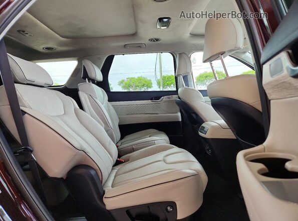 KM8R74GE2RU799518 2024 HYUNDAI PALISADE Maroon Вид задньої частини салону