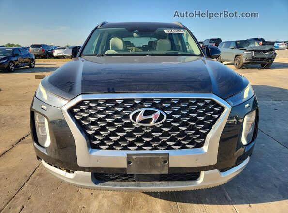 KM8R74HEXMU273919 2021 HYUNDAI PALISADE Black Front view