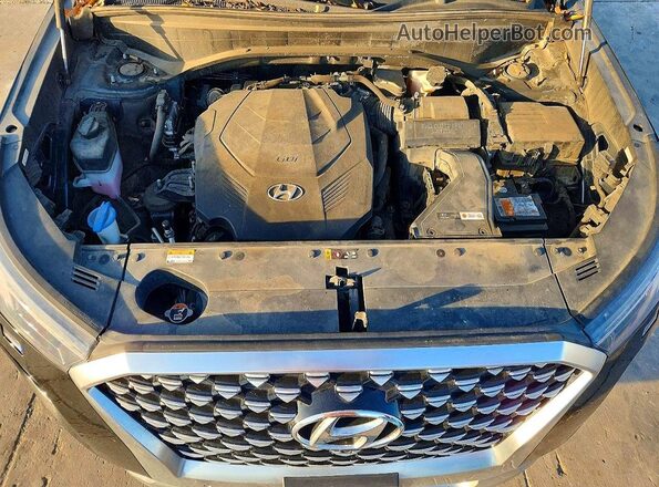 KM8R74HEXMU273919 2021 HYUNDAI PALISADE Black Engine compartment view